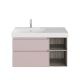 Тумба под раковину Kerama Marazzi Cubo CUB.90Lh\MAL левая 90 см мальва матовая/древесина
