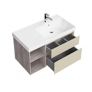Тумба под раковину Kerama Marazzi Cubo CUB.90Rh\LIM правая 90 см лимо матовый/древесина Тумба под раковину Kerama Marazzi Cubo CUB.90Rh\LIM правая 90 см лимо матовый/древесина