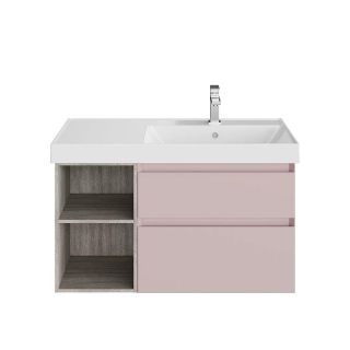 Тумба под раковину Kerama Marazzi Cubo CUB.90Rh\MAL правая 90 см мальва матовая/древесина Тумба под раковину Kerama Marazzi Cubo CUB.90Rh\MAL правая 90 см мальва матовая/древесина