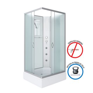 Душевая кабина Niagara Classic 339844QBKG 90x80 см профиль хром стекло матовое