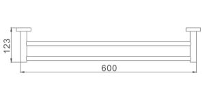 Полотенцедержатель Haiba HB1909 60см хром