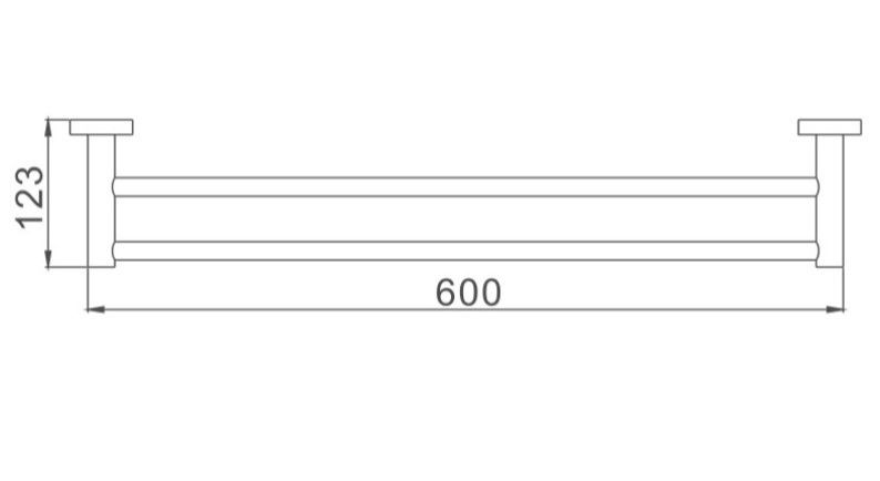 Полотенцедержатель Haiba HB1909 60см хром