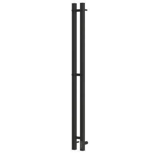 Полотенцесушитель электрический APEXTERMO Сириус SR10121BM 120x8 см с крючками чёрный матовый
