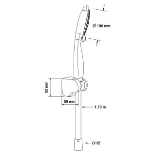 Душевая лейка Swedbe Hermes 5135B чёрный Душевая лейка Swedbe Hermes 5135B чёрный