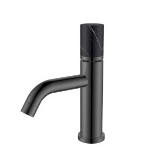 Смеситель для раковины Boheme Stick 121-SGM-MR-B оружейная сталь/чёрный мрамор Смеситель для раковины Boheme Stick 121-SGM-MR-B оружейная сталь/чёрный мрамор