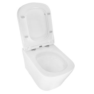 Унитаз подвесной Azario Vesper AZ-1373WH безободковый торнадо белый