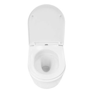 Унитаз подвесной Azario Velo AZ-1273WHD безободковый торнадо белый