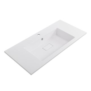 Раковина из искусственного мрамора 100 см CEZARES CZR-1000/480-LV-MR-PRS белый