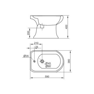 Биде Cezares Liza CZR-619