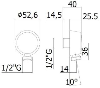 Штуцер, бронза Cezares CZR-AI5-02