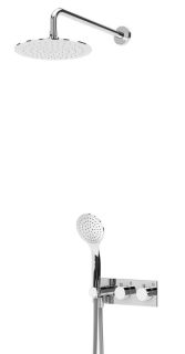 Душевая система встраиваемого монтажа с термостатическим смесителем с верхним и ручным душем, хром Cezares CZR-B-VDIM-T-01