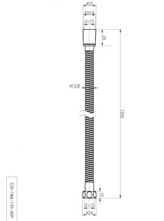 Душевой шланг Cezares CZR-FMM-120-01 120 см хром