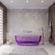 Ванна из полиэфирной смолы Cezares Релакс (Relax) CZR-RELAX2.0-170-79-57-AMT-PFB 170x80 см аметист