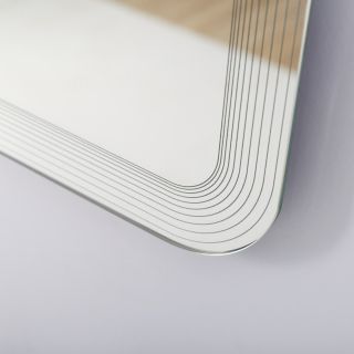 Зеркало Cezares с лазерной гравировкой, контурной подсветкой и сенсорным выключателем CEZARES CZR-SPC-DUET-600-800-LED-TCH