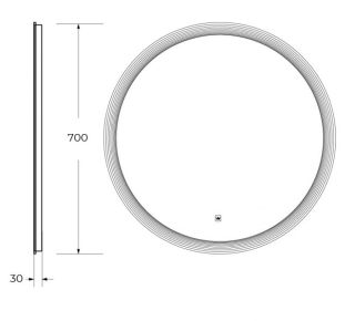 Зеркало с подсветкой CEZARES CZR-SPC-ECO-700-LED-TCH