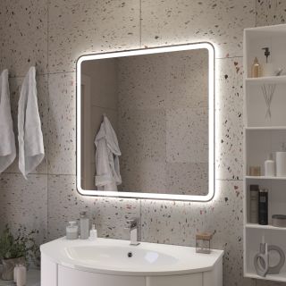 Зеркало Cezares 800x800x30мм со встроенной разноцветной подсветкой RGB и сенсорным выключателем CEZARES CZR-SPC-MC-800-800-RGB-TCH