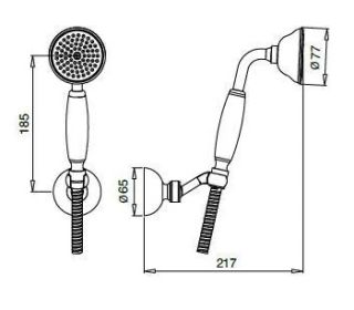 Ручной душ CEZARES CZR-U-D1FC-01-M хром