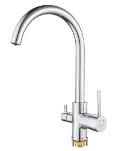 Смеситель для кухни Shevanik S128 с подключением фильтра хром