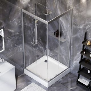 Душевой уголок Am.Pm GEM WK90DF 90x90 с поддоном с душевой системой и аксессуарами Душевой уголок Am.Pm GEM WK90DF 90x90 с поддоном с душевой системой и аксессуарами