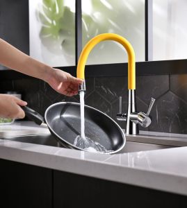Смеситель для кухонной мойки Lemark Comfort LM3075C-Yellow