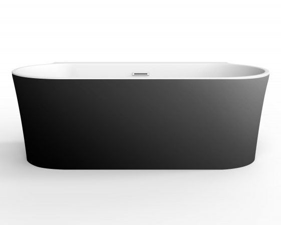 Акриловая ванна BelBagno 170x80см чёрный матовый BB409-1700-800-W/NM
