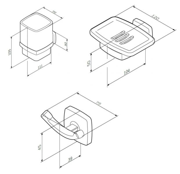 Комплект мебели для ванной комнаты AM.PM Gem S  BK91GC