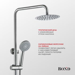 Душевая стойка BOND Куб B63-9100 хром
