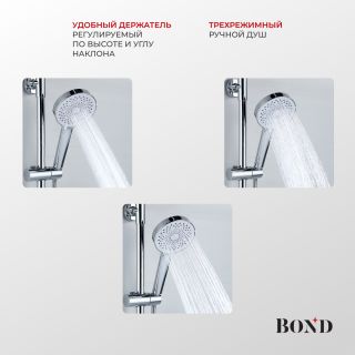 Душевая стойка BOND Круг B01-9100 хром