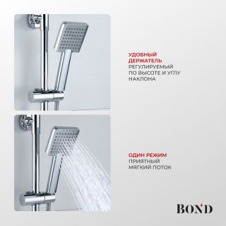 Душевая стойка BOND Куб B01-9400 хром