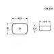 Раковина накладная BOND Куб S54-450 45 см белый