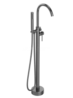 Напольный смеситель для ванны с душем STWORKI Лунд S25130GB вороненая сталь