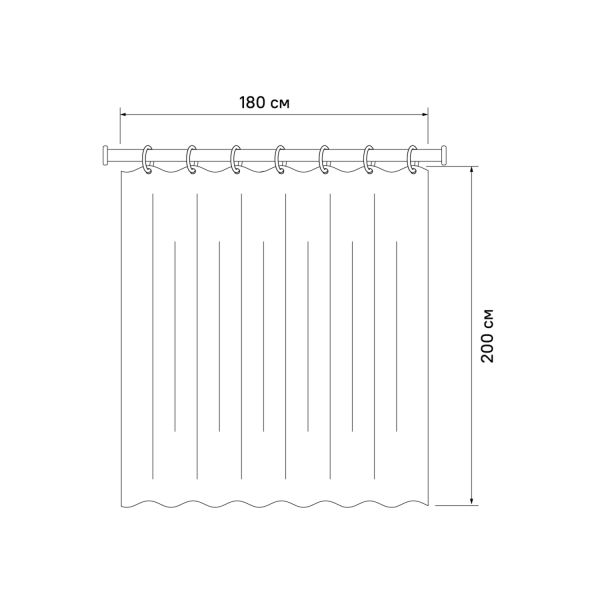 Шторка для ванной комнаты IDDIS Decor D07P218i11