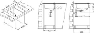 Кухонная мойка Alveus 1102936 Wave 10 (Цвет под заказ) 62x50