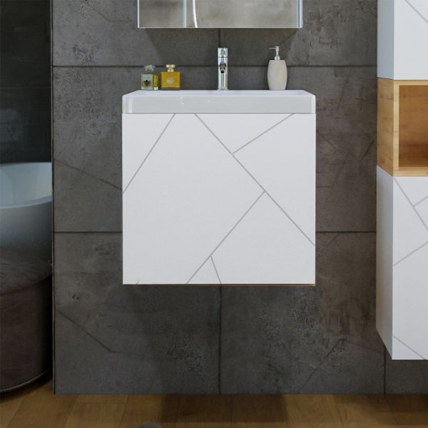 Тумба под раковину Бриклаер Кристалл 4627125415937 50 см белый