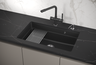 Мойка кухонная Granula Kitchen Space 7303U, ЧЁРНЫЙ Мойка кухонная Granula Kitchen Space 7303U, ЧЁРНЫЙ
