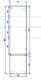 Шкаф подвесной Art&Max Techno 40x160см левый айс какао AM-Techno-1600-AC-SO-FC305-L