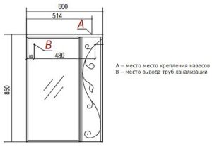 Зеркальный шкаф Акватон Лиана правосторонний 60см белый 1A162702LL01R