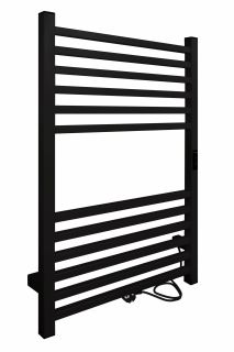 Полотенцесушитель электрический Indigo Attic LСLATCE80-50BRRt с таймером 80x50 см чёрный муар