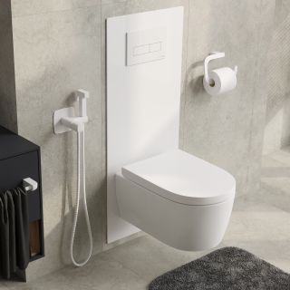 Гигиенический душ со смесителем WasserKRAFT Saale 9538 белый матовый