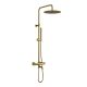 Душевая стойка WasserKRAFT Muritz Thermo 98101.116.137BG с термостатическим смесителем золото матовое