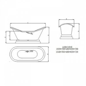 Чугунная ванна Aquanet Sharking SW-1005B 183x78