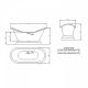 Чугунная ванна Aquanet Sharking SW-1005B 183x78