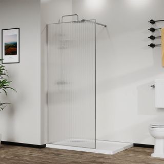 Душевая перегородка Azario Walk-in AZ-271-120-CH-CRF 120 см профиль хром стекло рифлёное