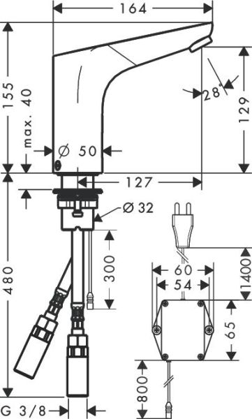 Смеситель для раковины Hansgrohe Focus 31171000 хром