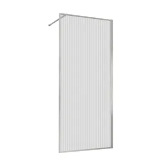 Душевая перегородка Vincea VSW-1HP120FLBN брашированный никель стекло рифленое