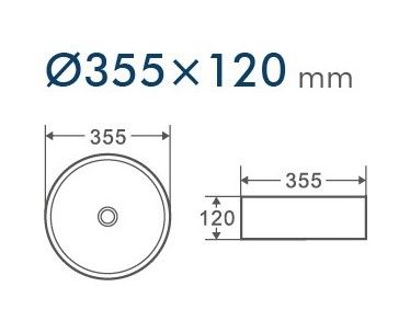 Раковина накладная D&K Matrix DT1391516 35см белый
