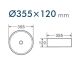 Раковина накладная D&K Matrix DT1391516 35см белый