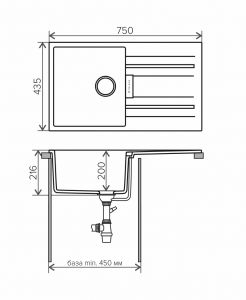 Мойка кухонная Tolero Loft TL-750 сафари 473769