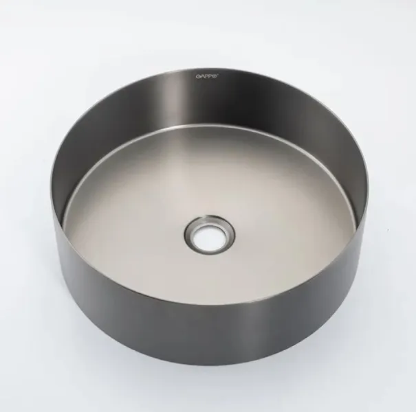 Накладная раковина Gappo GX101-9 40 см оружейная сталь