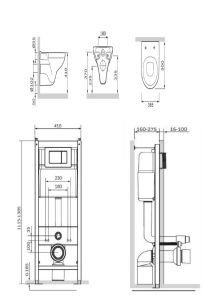 Унитаз с инсталляцией AM.PM Gem IS301.901738P